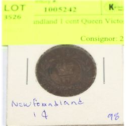 1873 NEWFOUNDLAND 1 CENT QUEEN VICTORIA 142 YEARS