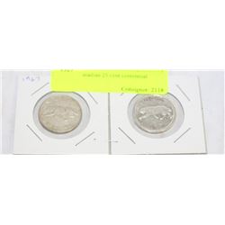 SILVER CANADIAN 25 CENT CENTENNIAL 1867-1967 X2