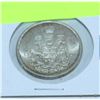 Image 1 : 1956 SILVER CANADIAN 50 CENT PIECE QUEEN ELIZABETH