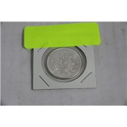 1965 SILVER CANADIAN 50 CENT PIECE UNCIRCULATED W/