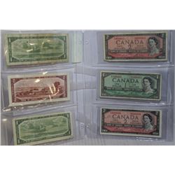 1954, $2.00 AND $1.00 NOTES  X3