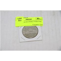1965 CANADIAN SILVER DOLLAR 3 WATER LINES