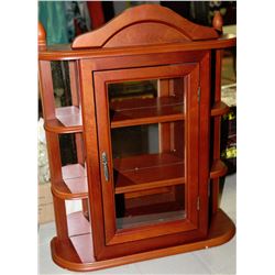 WOODEN MIRRORED  DISPLAY CASE