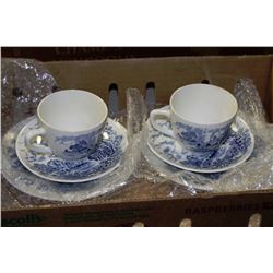 6 PIECES OF WEDGWOOD CUPS/SAUCERS