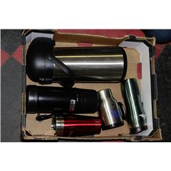 LOT OF COFFEE THERMOSES/MUGS