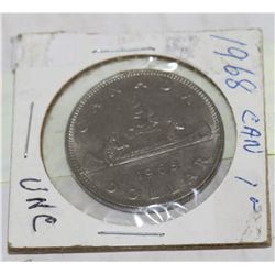 1968 UNCIRCULATED CANADA SILVER DOLLAR