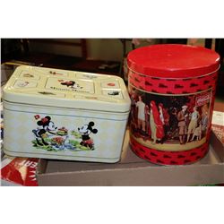 COCA COLA MINNIE MOUSE TINS X2