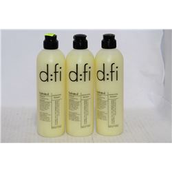 3 BOTTLES OF D:FI MOSTURIZING SHAMPOO