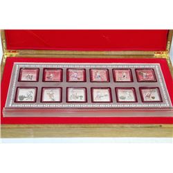 12 PIECE YEAR OF RABBIT ELECTROPLATED COIN SET