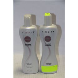 2 BOTTLES OF BIOSILK SILVER LIGHTS CONDITIONER