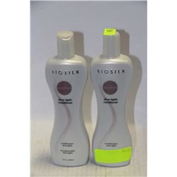 2 BOTTLES OF BIOSILK SILVER LIGHTS CONDITIONER