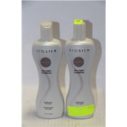 2 BOTTLES OF BIOSILK SILVER LIGHTS CONDITIONER