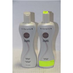 2 BOTTLES OF BIOSILK SILVER LIGHTS CONDITIONER