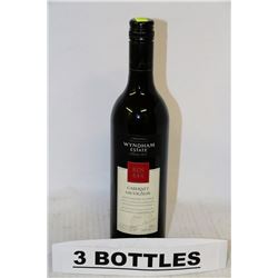 3 BOTTLES OG WYNDMAN CABERNET SAUVIGNON