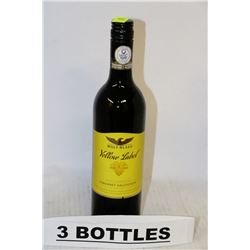 3 BOTLE OF YELLOW LABEL CABERNET SAUVIGNON