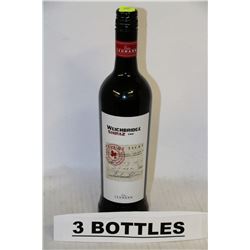 3 BOTTLES OF WEIGHBRIDGE SHIRAZ
