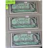 Image 1 : 1967 CENTENNIAL 1 DOLLAR BANKNOTES X3