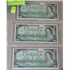 Image 1 : 1967 CENTENNIAL 1 DOLLAR BANKNOTES X3