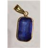 Image 1 : #8-14K GOLD ENHANCED SAPPHIRE (2.30CT) PENDANT