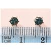 Image 2 : #10-14K GOLD BLUE DIAMOND (0.45CT) EARRINGS
