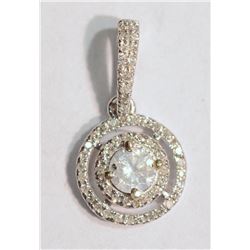 #21-14K WHITE GOLD DIAMOND (0.47CT) PENDANT WITH