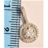 Image 2 : #21-14K WHITE GOLD DIAMOND (0.47CT) PENDANT WITH