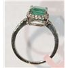 Image 4 : #22-14K WHITE GOLD EMERALD (1.60CT) & DIAMOND