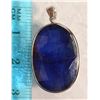 Image 2 : #24-14K WHITE GOLD SAPPHIRE (23.0CT) PENDANT