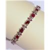 Image 1 : #25-STERLING SILVER RUBY (7.95CT) BRACELET