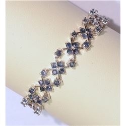 #27-STERLING SILVER SAPPHIRE BRACELET