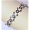 Image 1 : #27-STERLING SILVER SAPPHIRE BRACELET