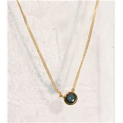 #33-10K GOLD BLUE DIAMOND (0.35CT) NECKLACE