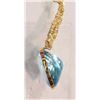 Image 3 : #35-14K GOLD BLUE TOPAZ (22.0CT) PENDANT WITH 10K