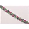 Image 2 : #37-STERLING SILVER SAPPHIRE, RUBY, & EMERALD