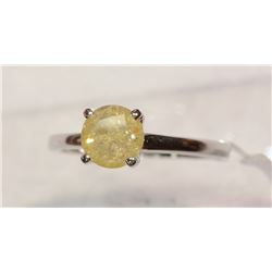 #39-14K WHITE GOLD YELLOW DIAMOND (1.09CT)