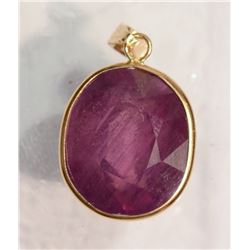 #40-14K GOLD RUBY (16.0CT) PENDANT