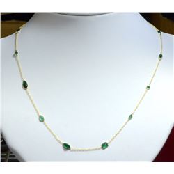 #41-14K GOLD EMERALD (2.80CT) BRACELET