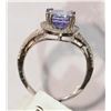 Image 3 : #42-14 GOLD TANZANITE (2.40CT) RING WITH 74