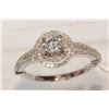 Image 3 : #44-14K WHITE GOLD DIAMOND (1.09CT) RING WITH 90