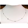 Image 1 : #45-10K WHITE GOLD BLUE DIAMOND (0.80CT) NECKLACE