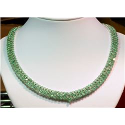 #49-STERLING SILVER APPROX. 350 EMERALDS (124CT)