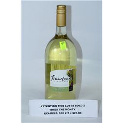 1.5L BOTTLE OF FRANCISCAN WHITE WINE 12% X2