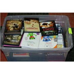 PLASTIC TOTE FULL OF DVD'S INCLUDING FAMILY GUY,