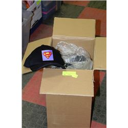 BOX OF LIGHT-UP BIZARRO SUPERMAN BALL CAPS AND