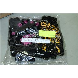 6 PACK OF GLOW IN THE DARK SAFTY GLOVES