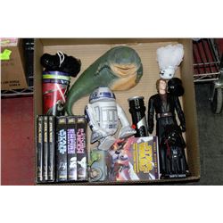 BOX OF STARWARS COLLECTABLES -