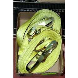 BOX W/ 2 NEW WEB TIE-DOWN STRAPS,