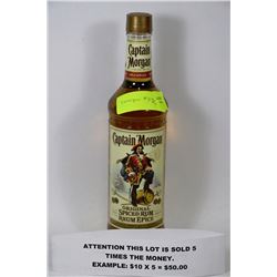 750ML BOTTLE OF CAPTAIN MORGANS SPICED RUM X5