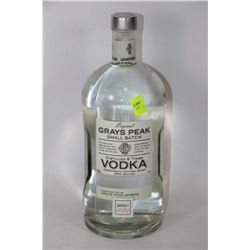 1.75L BOTTLE OF GRAYS PEAK SMALL BATCH VODKA 40%