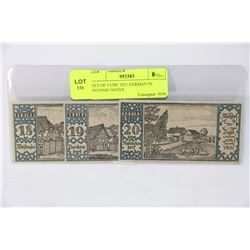 SET OF 3 UNC 1921 GERMAN 50 PFENNIG NOTES